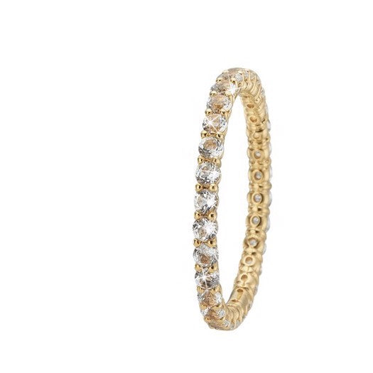 Unforgettable Love ring i forgyldt sølv med zirkonia fra Christina Jewelry & Watches